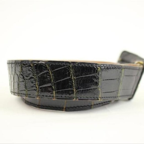 Hermès Crocodile Carriage Belt Black 106HERA823 - Picture 7 of 8
